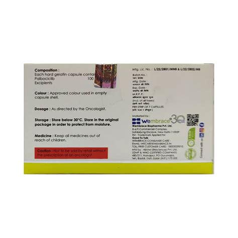 Webace 100mg Capsule buy now @ ₹5271 per 7 Strip | Online Rengas ...