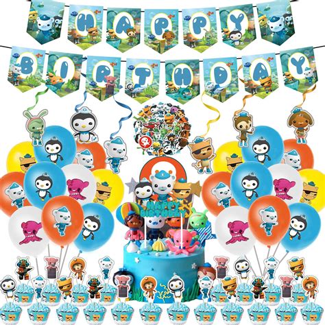 Buy 110 Pcs Octonauts Birthday Party Supplies, Birthday Decorations ...