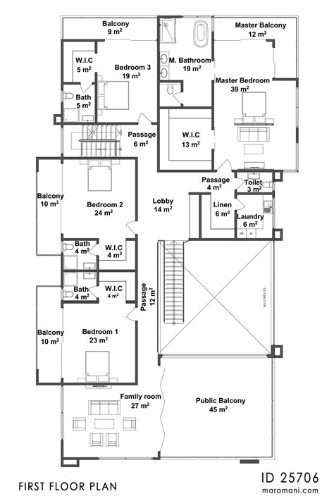 Modern 5 Bedroom Mansion - ID 25706 | Modern style house plans ...