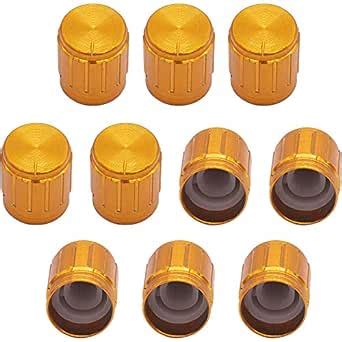 10pcs Golden Color Metal 6 mm Knurled Shaft Insert Dia. Potentiometer ...