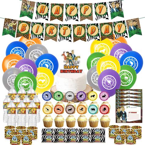 Nelton Birthday Party Supplies For Wild Includes Backdrop Banner Cake ...