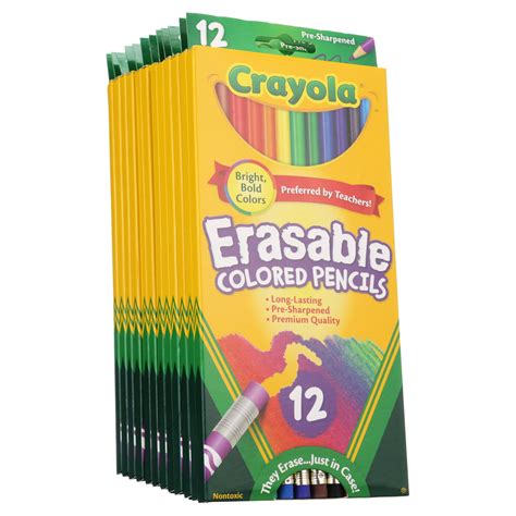 Buy Crayola Bulk Erasable Colored Pencils, Classpack, 12 Packs of 12 ...