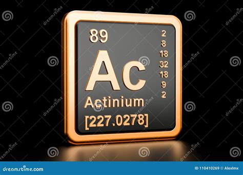 Actinium Ac Chemical Element. 3D Rendering Stock Illustration - Illustration of school, sign ...