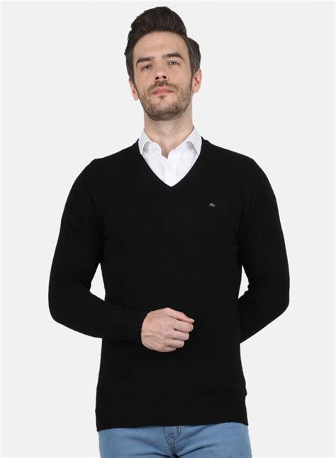 Buy Men Black Solid Pullover Online in India - Monte Carlo