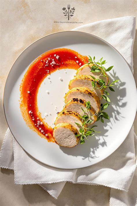 Sous Vide Chicken Breast with Red Pepper Coulis – Elegant Fine Dining ...