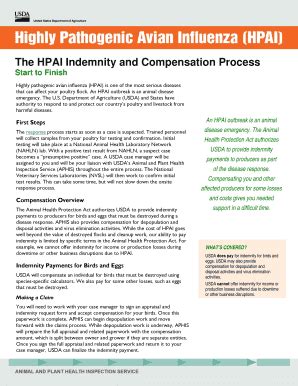 Fillable Online The HPAI Indemnity and Compensation Process Fax Email ...