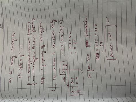 In a random mating population,the frequency of allele a1 and a2 in the ...