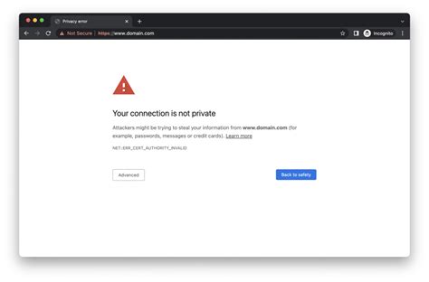 Your Connection Is Not Private Chrome Fix 的图像结果