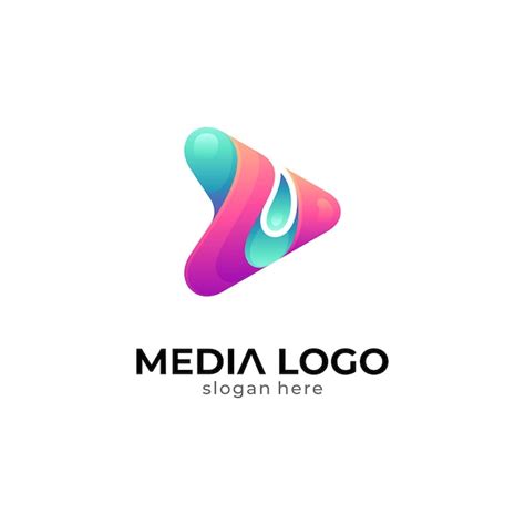 Media play gradient logo | Premium Vector