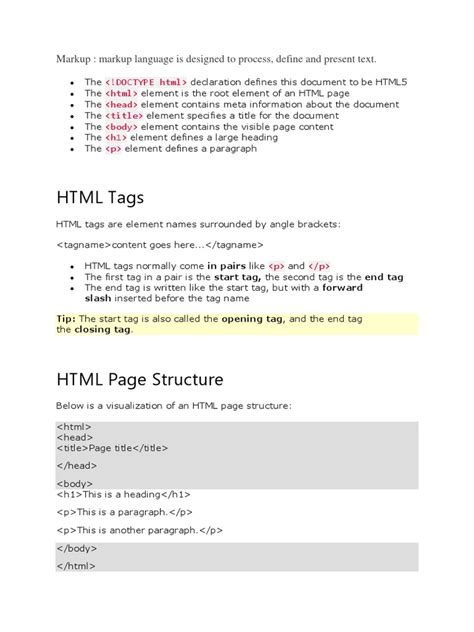 Image result for HTML Markup