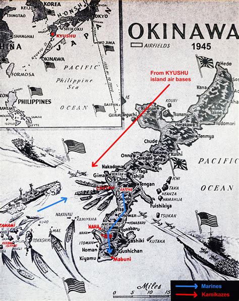 Reference Map Of The Battle Of Okinawa
