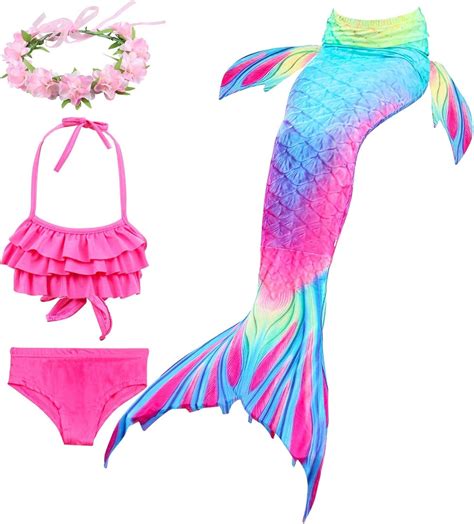 Mermaid Tails Swimsuits for Teen Girls?3Pcs Girls India | Ubuy