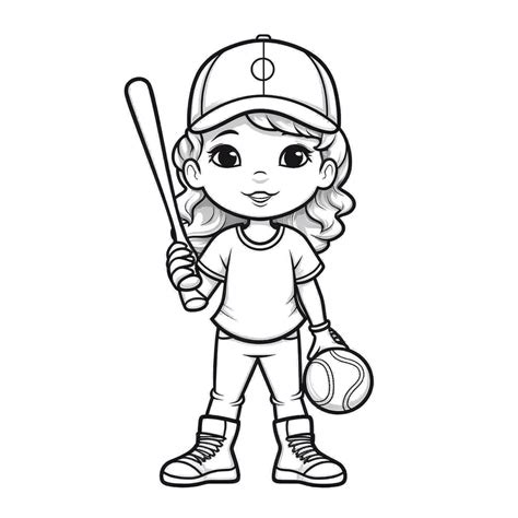 Coloring Pages Of Softball