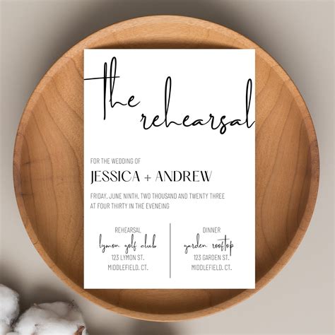Minimalist Rehearsal Dinner Invitation Template Rehearsal Dinner ...