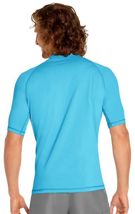 Men's Short Sleeve Rash Guard - Aqua - Wet Effect, Inc.