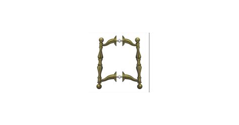 Deltana OHP620U5 6-3/16" Solid Brass Offset Back to Back Door Pull with ...