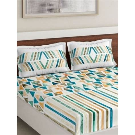 Buy DDecor Live Beautiful, Cotton 1 Double Bedsheet With 2 Pillow ...