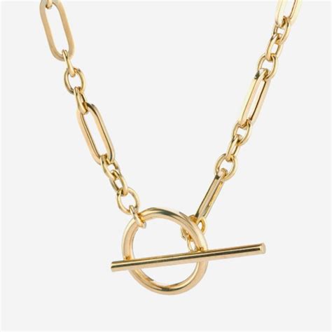 9ct gold t bar necklace cheap
