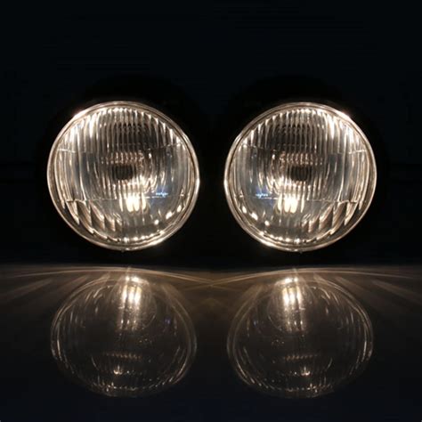 Motorcycle Headlight, Universal Twin Front Head Lamp with Bracket For ...