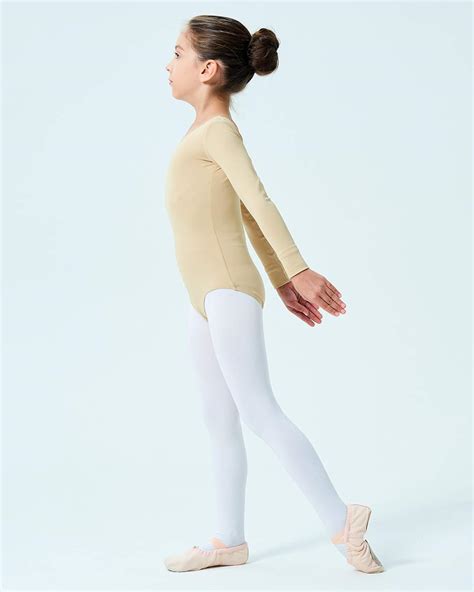 Buy Finihen Girls Leotard Basic Long Sleeve Ballet Dance Leotard (2T-14 ...