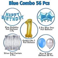 Party Propz Birthday Decoration kit for 1st Birthday Boys-56Pcs with ...