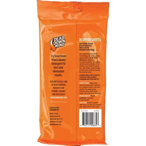 Dead Down Wind Unscented Dryer Sheets - 30ct - Walmart.com