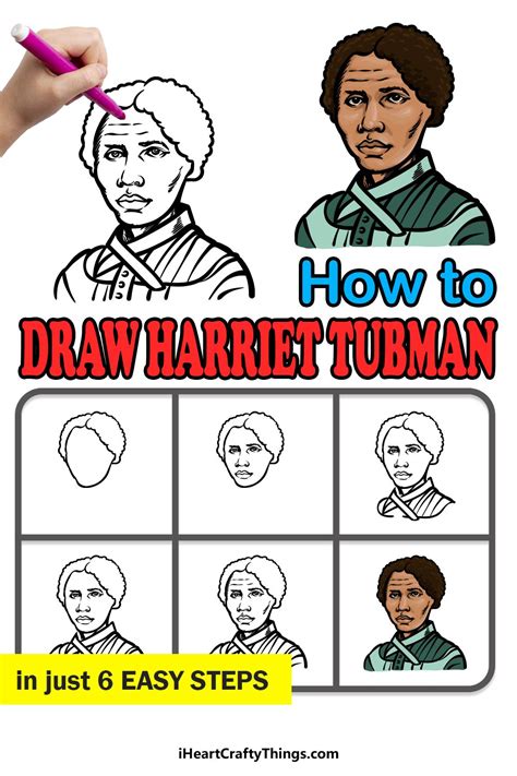 How To Draw Harriet Tubman - A Step by Step Guide in 2025 | Easy ...