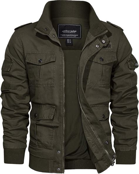 Buy TACVASEN Men's Jackets-Lightweight Working Jackets Multi Pockets ...