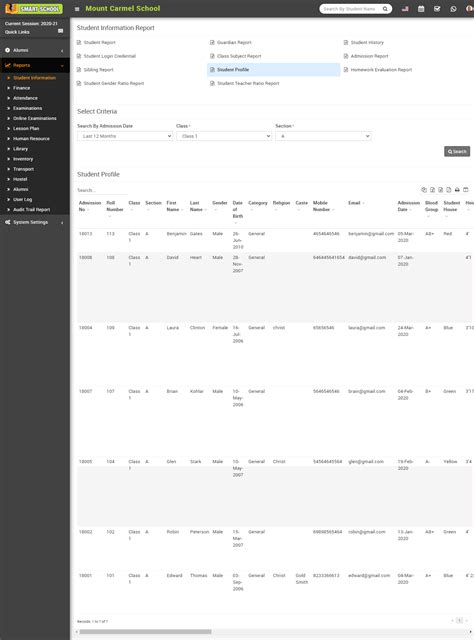 How to check Student Profile Report? - Smart School : School Management ...