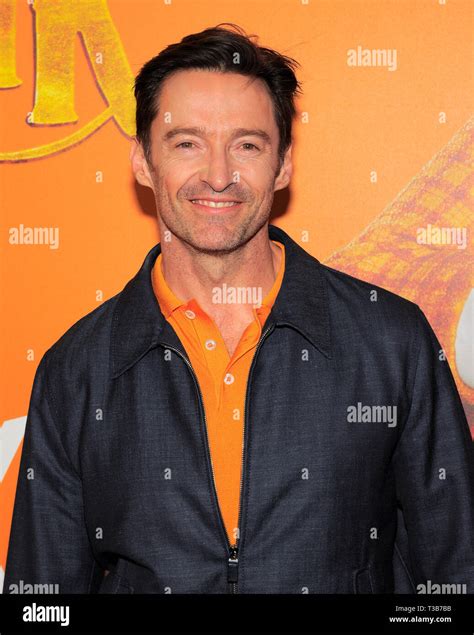 New York, NY - April 7, 2019: Hugh Jackman attends Missing Link New York premiere at Regal ...