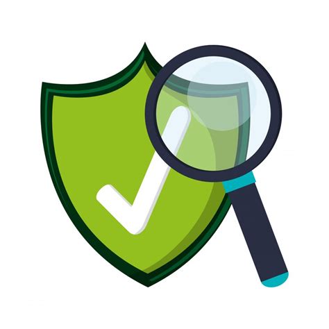 Certified badge and magnifying glass symbols | Premium Vector