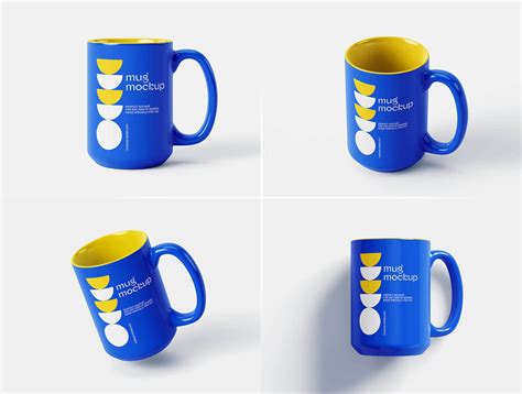 4 Free Ceramic Tall Coffee Mug Mockup PSD Files - PsFiles