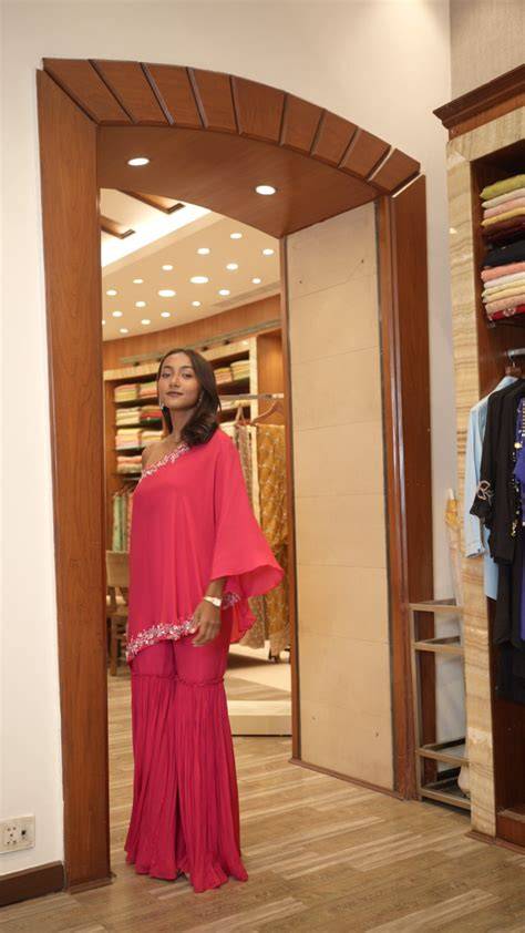 Chic Bright Pink Indo-Western Set – Simaaya