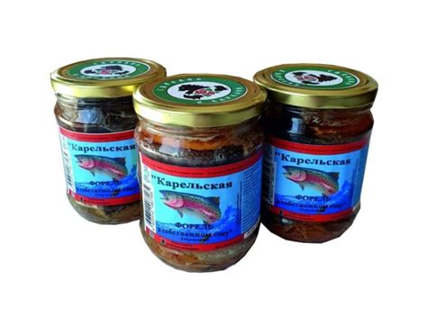Форель карельская (кусок) в собственном соку, ст/б 500гр, 3 банки ...