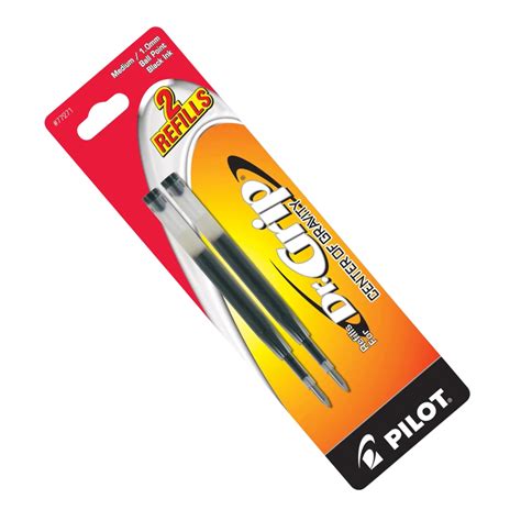 Pilot Dr Grip Center of Gravity Pilot Ballpoint Pen Refills in Black ...