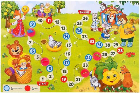 Настольная игра-ходилка "В стране сказок", детская бродилка, игра ...