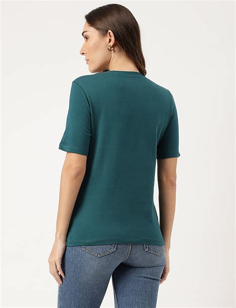 Buy Cotton Rich Fitted T-Shirt at Marks & Spencer