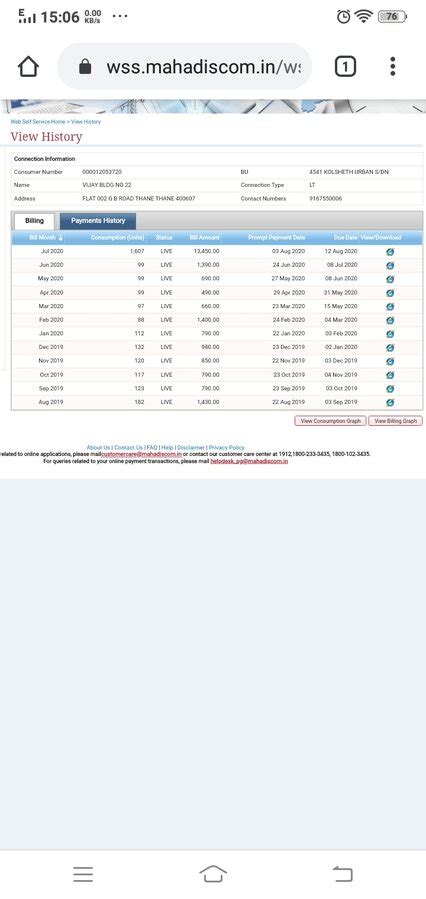 Mahadiscom / MSEB / MSEDCL — Incorrect billing with high charges