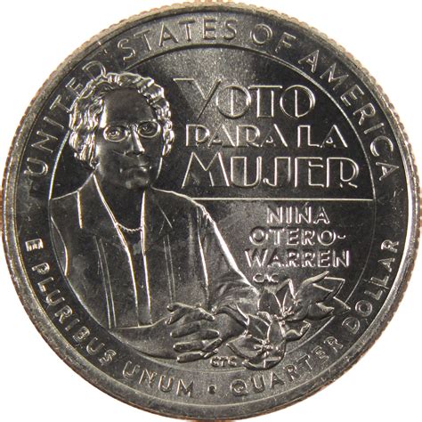 2022 P Nina Otero-Warren American Women Quarter Uncirculated Clad Coin