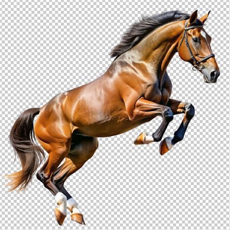 Horse is jumping on transperent background | Premium AI-generated PSD