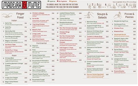 Menu at Madeira & Mime Powai, Mumbai, Trans Ocean House