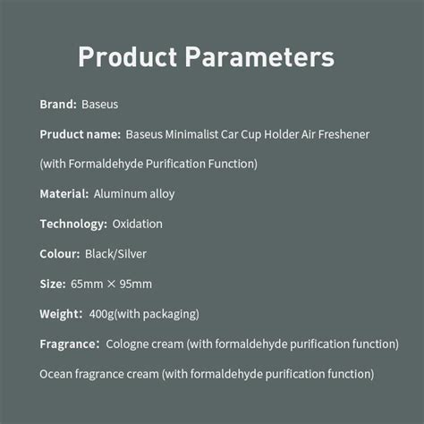 Baseus Car Air Freshener Diffuser Auto Perfume Aromatherapy Ions ...