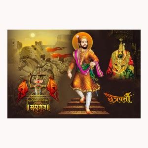 Chatrapati Shivaji Maharaj Poster Big Size Sparkle Coated Self Adhesive ...