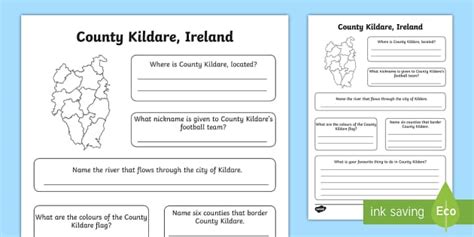 County Kildare Worksheet