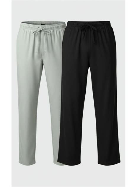 Jet Black & Nap Green Cotton Pyjamas Combo