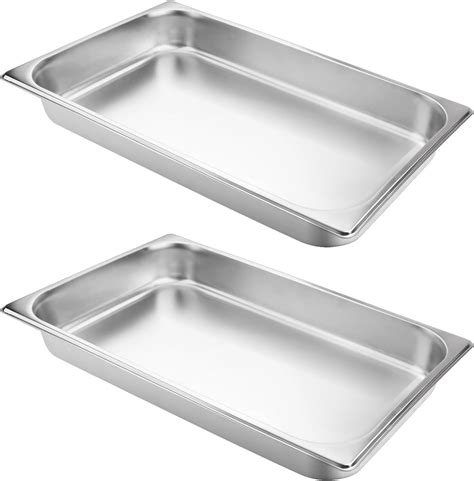 Amazon.com: VOISEN 2 Pack Hotel Pans, 2.5" Deep, Anti-Jamming ...