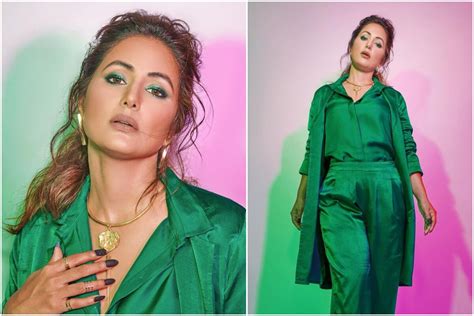 Hina Khan wears emerald green from head to toe in latest pictures