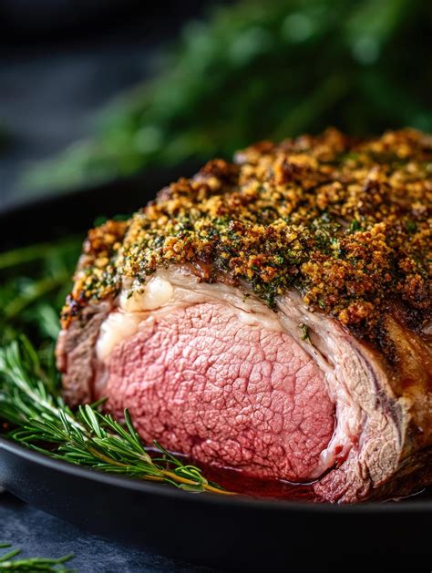 Prime Rib Covered in Herb Crust 58220526 Stock Photo at Vecteezy