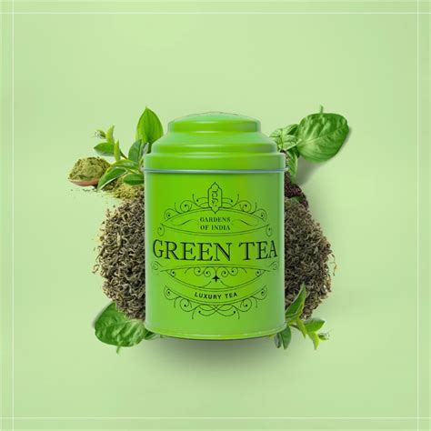 Green Tea Tin Can – Gardens Of India