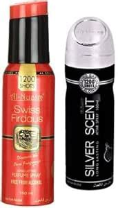 Buy Al Nuaim Swiss Firdaus & Silver Scent Perfume Spray 1200 Shots ...